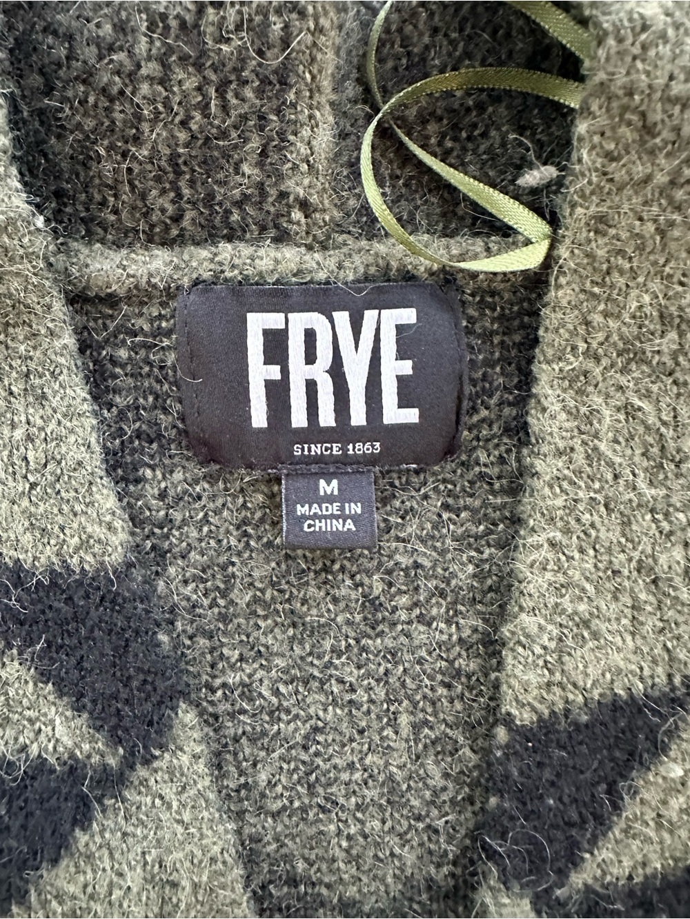 Frye Aztec Cardigan Sweater M Southwest Boho Western Cozy Knit - Picture 6 of 10